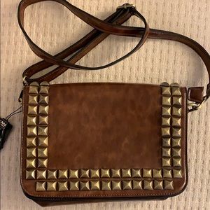 Adorable Brown Leather Crossbody NEW w tags